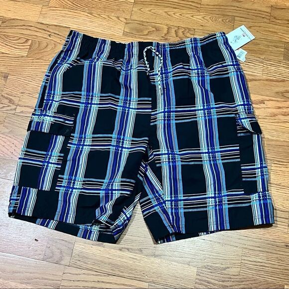 U.S. Polo Assn. Other - 3X U.S. POLO ASSOCIATION board shorts plaid blue stretch waist band drawstring